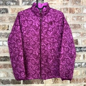 The North Face Girls Thermoball Full Zip Winter Coat Jacket Magenta Purple Sz L